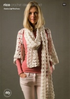 Knitting Pattern - Rico 663 - Creative Soft Wool Aran - Crochet Top & Scarf
